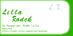 lilla rodek business card